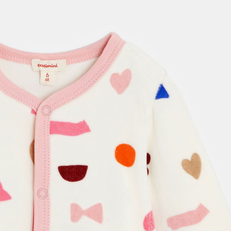 Dors-bien bébé fille papiers découpés crème Catimini Blanc