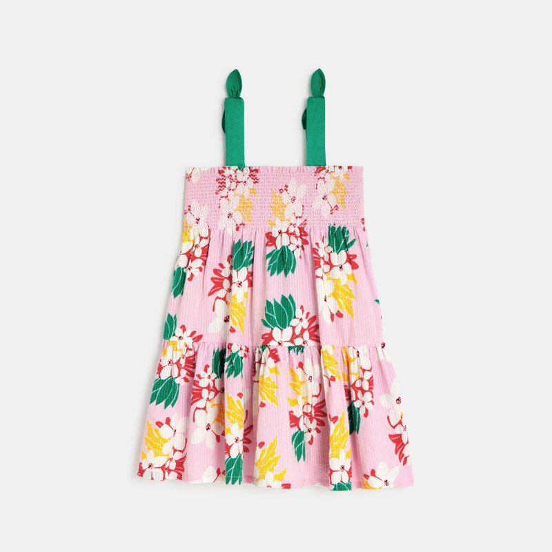 Robe bébé fille rose fleurs exotiques Catimini Rose
