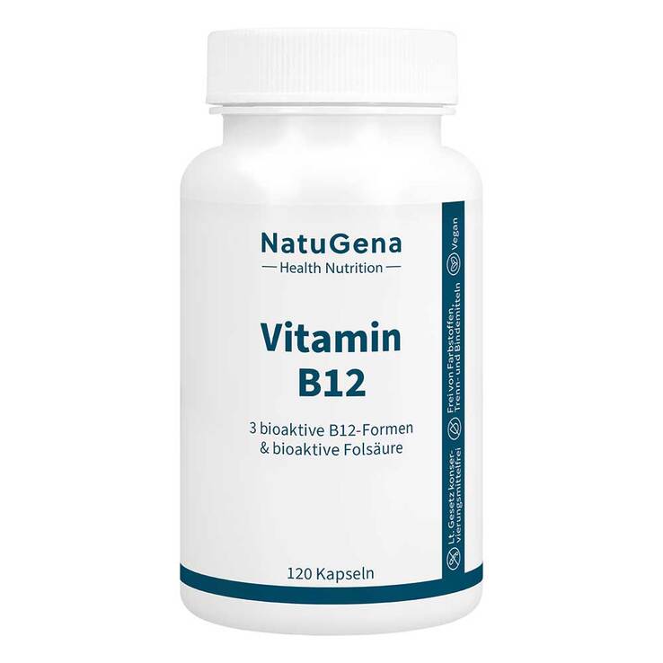 Vitamin B12 Bioaktiv + Folsäure vegan Kapseln, 120 St