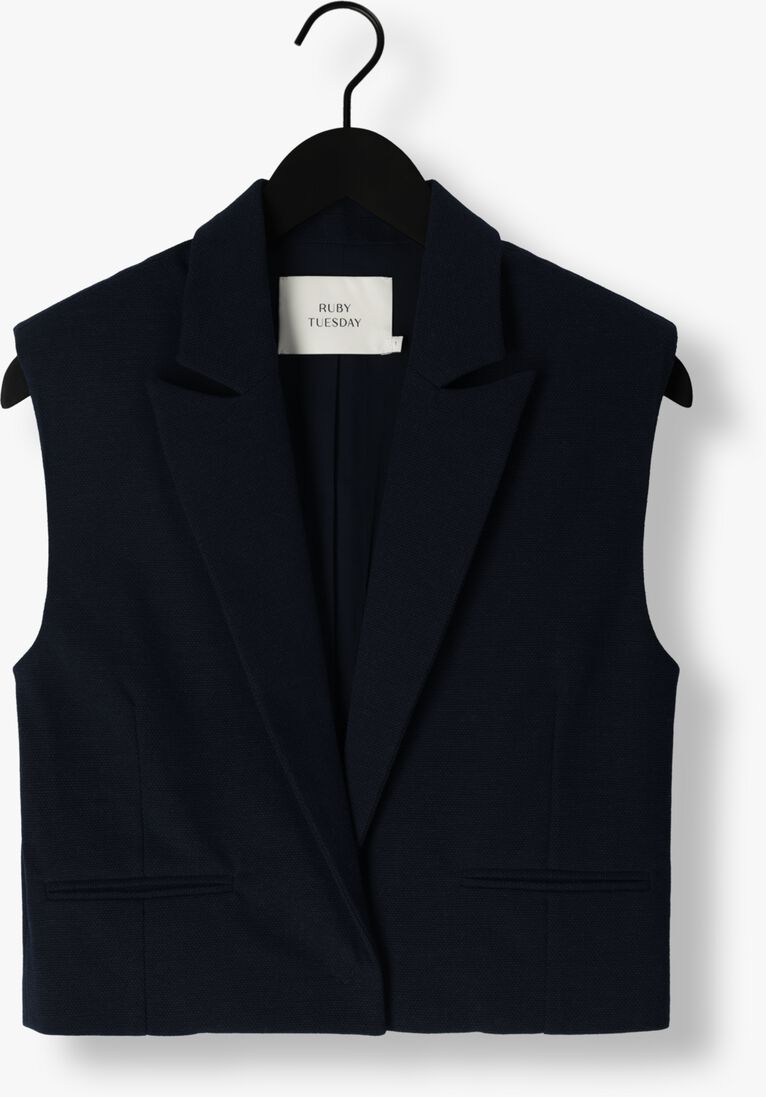 RUBY TUESDAY donkerblauwe ruby tuesday gilet relin cropped waistcoat