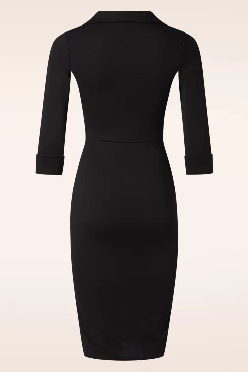 Vintage Chic for Topvintage Izzy Pencil jurk in zwart