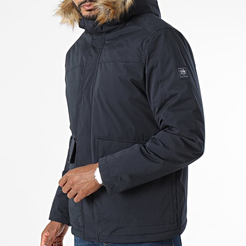 Parka Capuche Fourrure Sapporo 10051043 Bleu Marine