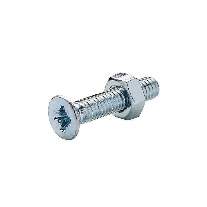 20 vis métaux tête fraisée acier zingué 4 x 20 mm