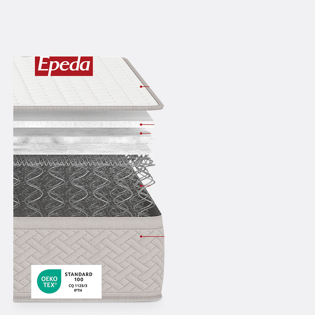 EPEDA<br>Colchão com molas Multispire 3 zonas, Dépaysant