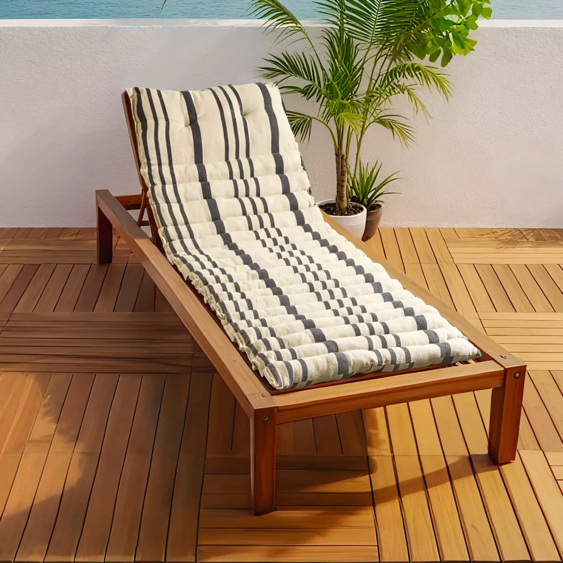Coussin de transat enroulable (180 x 60 cm) Nautira Gris ardoise