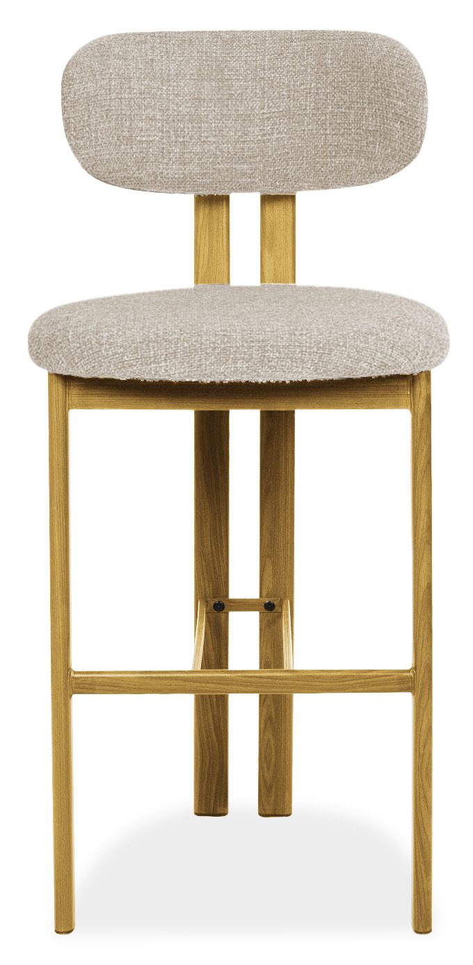 Barkruk Beige Naturel Lynja B51 x D53 x H98.5 cm