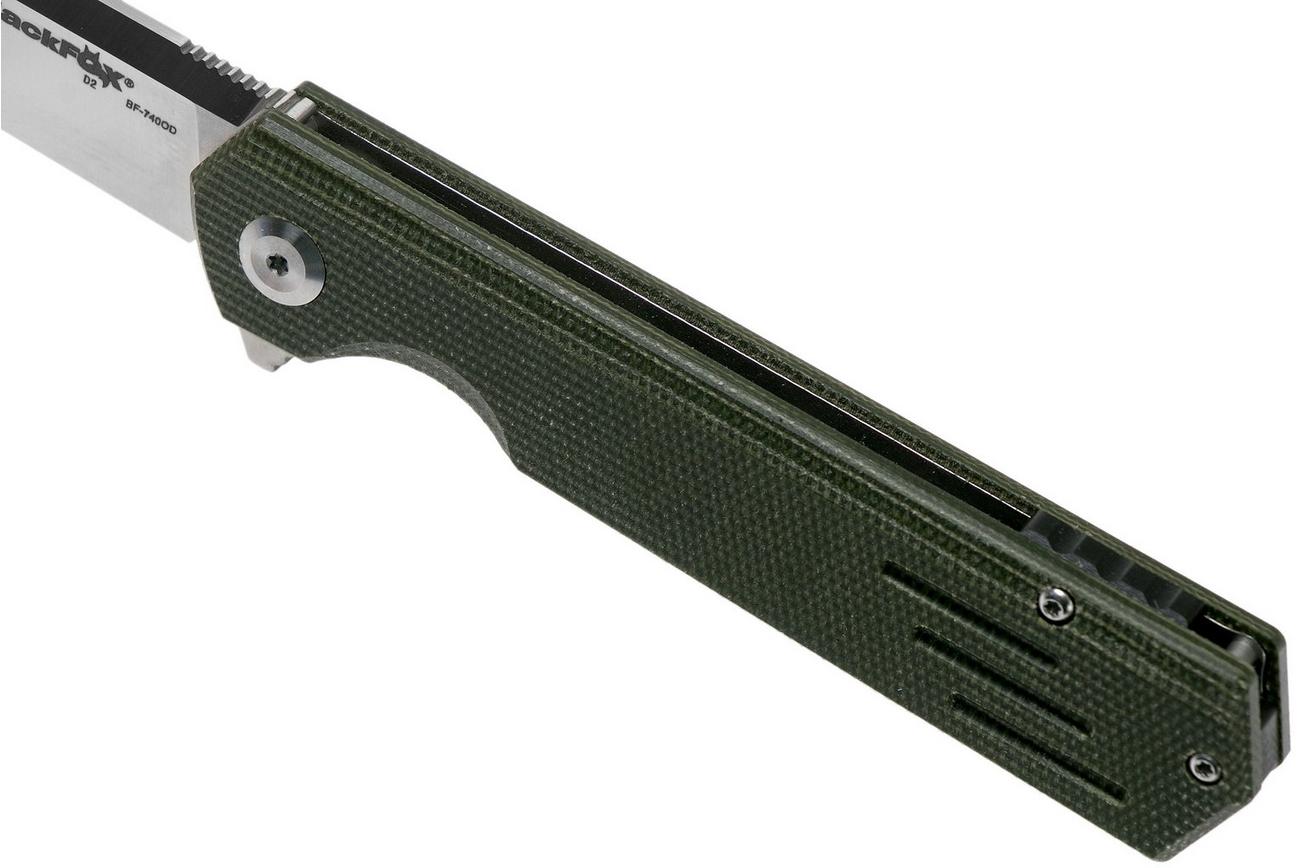 Fox Revolver Black Fox BF-740OD Green Canvas Micarta zakmes