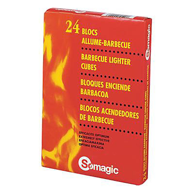 Boîte de 24 blocs allume-feu pour barbecue Somagic