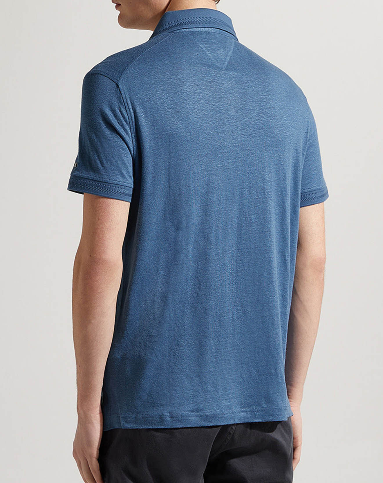 Tommy Hilfiger Polo en Lin mélangé Premium bleu