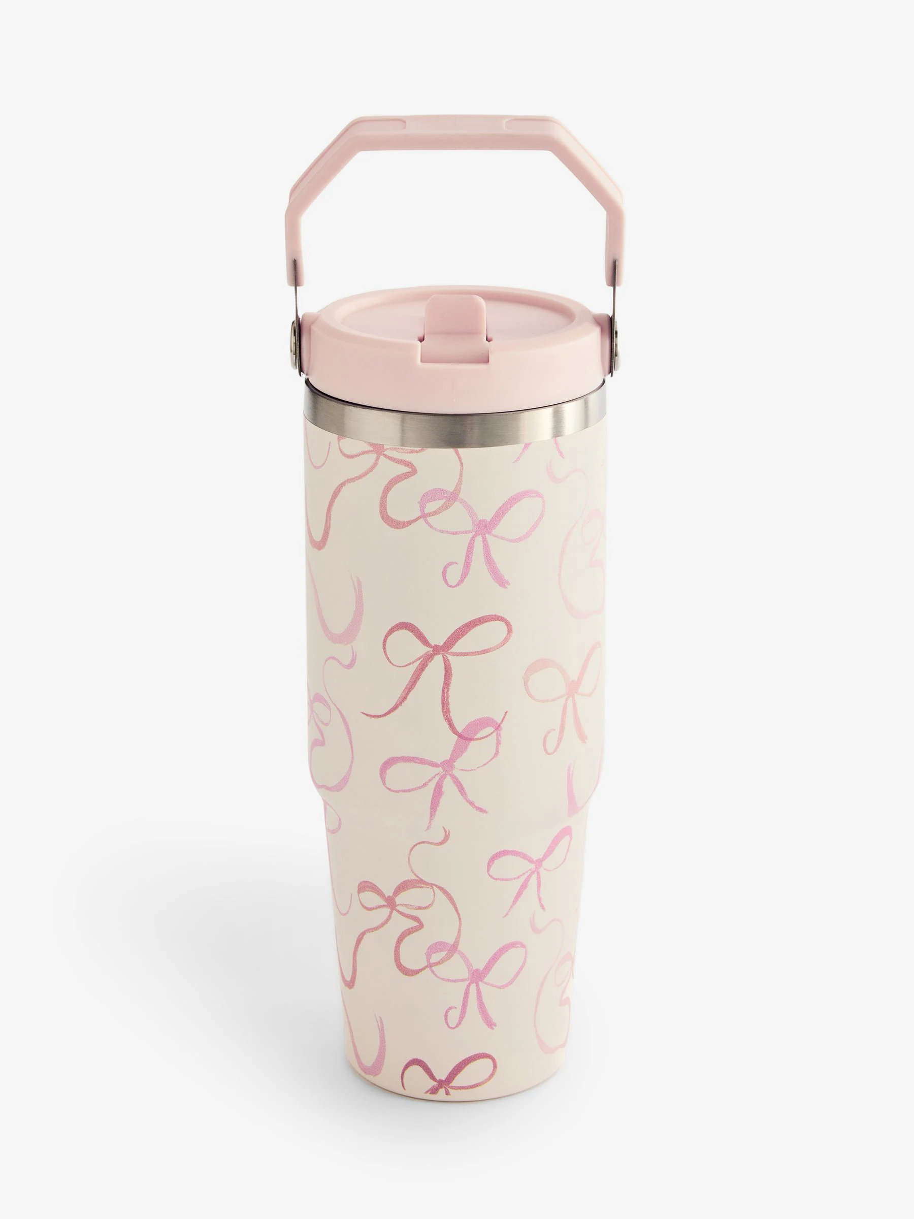 900ml Stainless Steel Bow Print Water Bottle