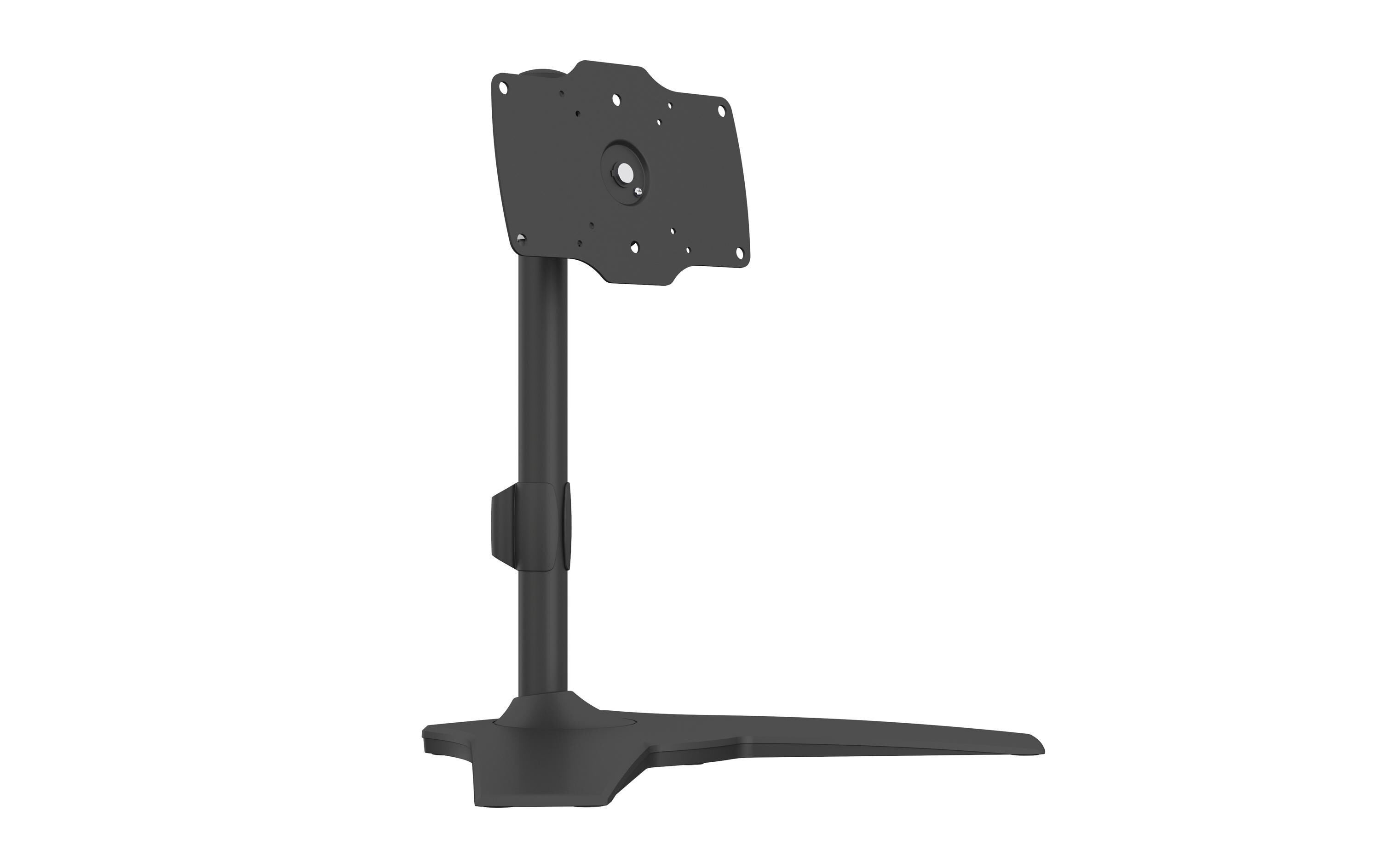 Monitor-Standfuss Single bis 15 kg – Schwarz<br>Für 1 Bildschirm