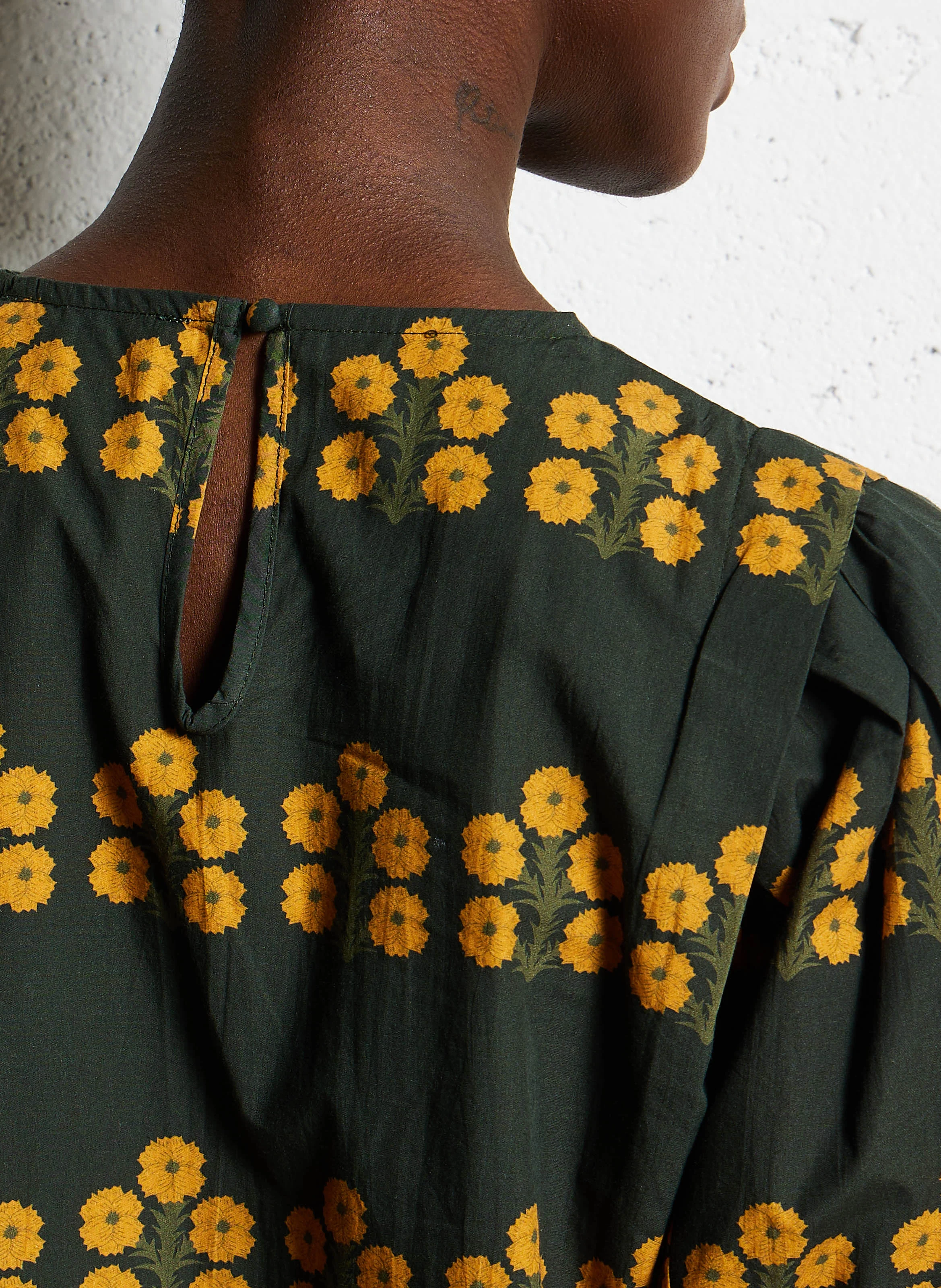 ASTER - Blouse col rond en coton | Kaki