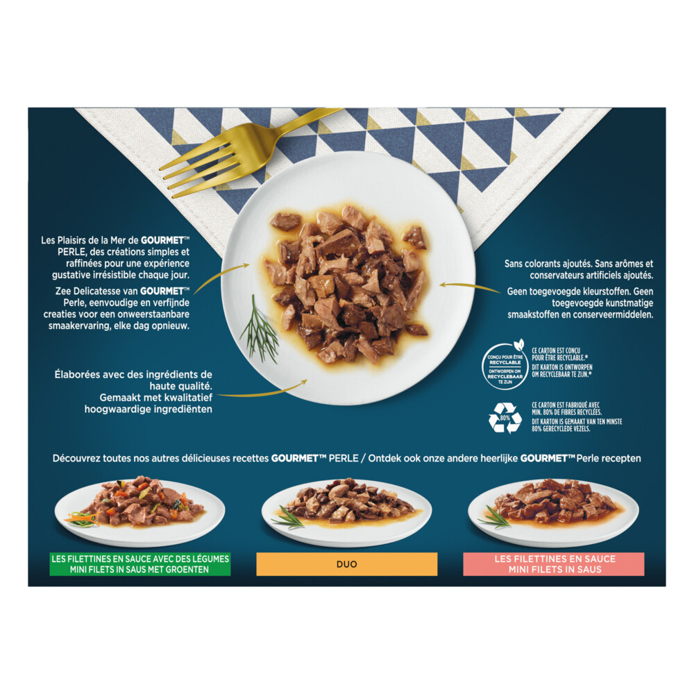 Gourmet Perle Multipack Zee Delicatesse in Saus12 x 85 gr