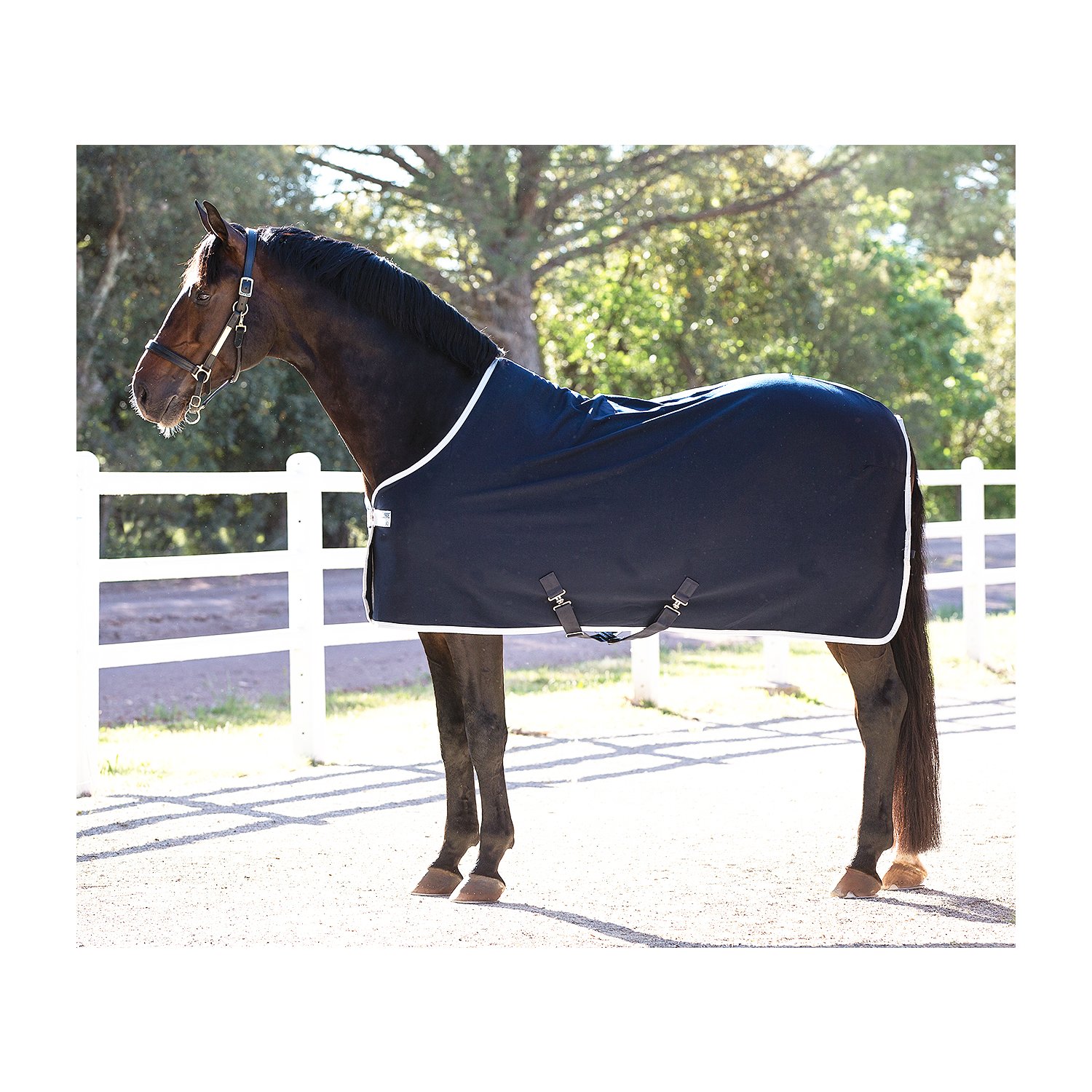 HORSEWARE Abschwitzdecke AMIGO Jersey Cooler  - navy/silver