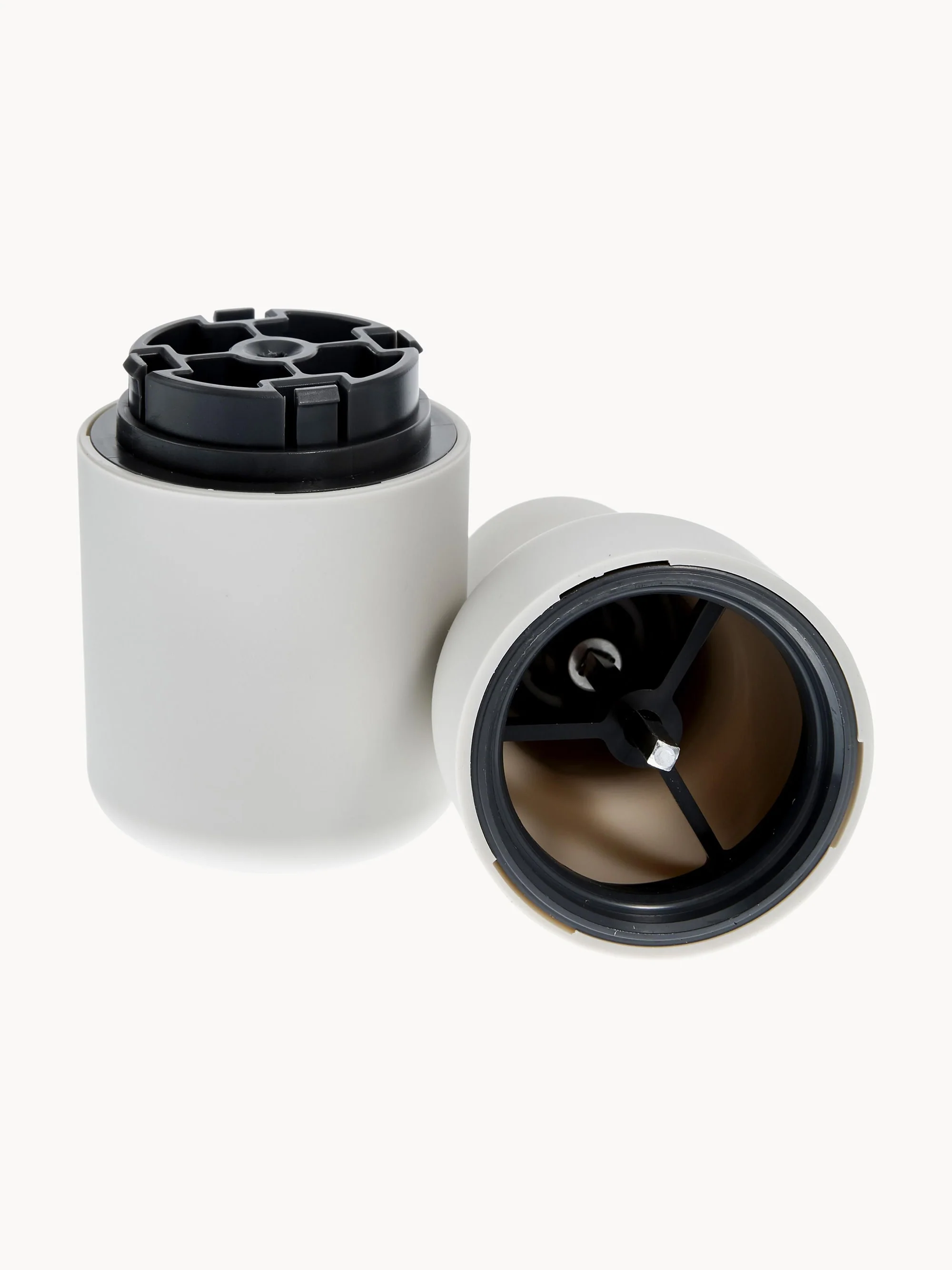 Zout- en peperstrooier Bottle Grinder met roestvrijstalen deksels, 2-delig