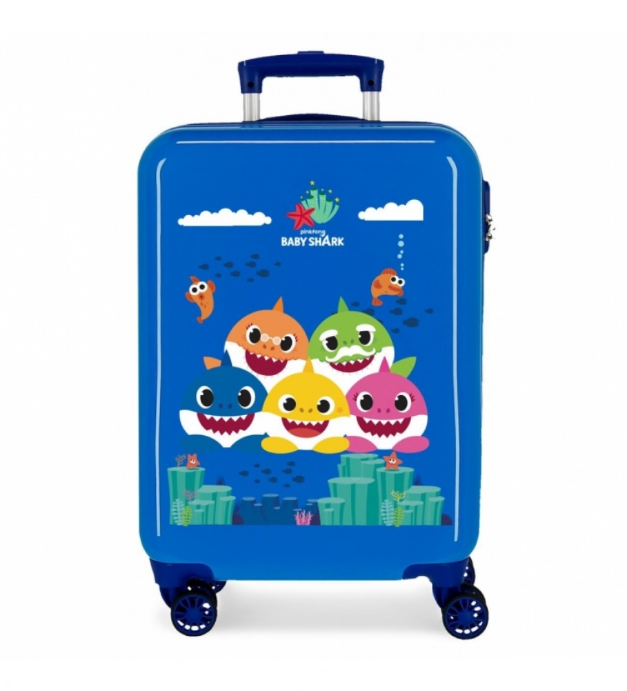 Mala de cabine Joumma Bags Baby Shark Rgida 55cm Happy azul -38 x55 x 20 cm-