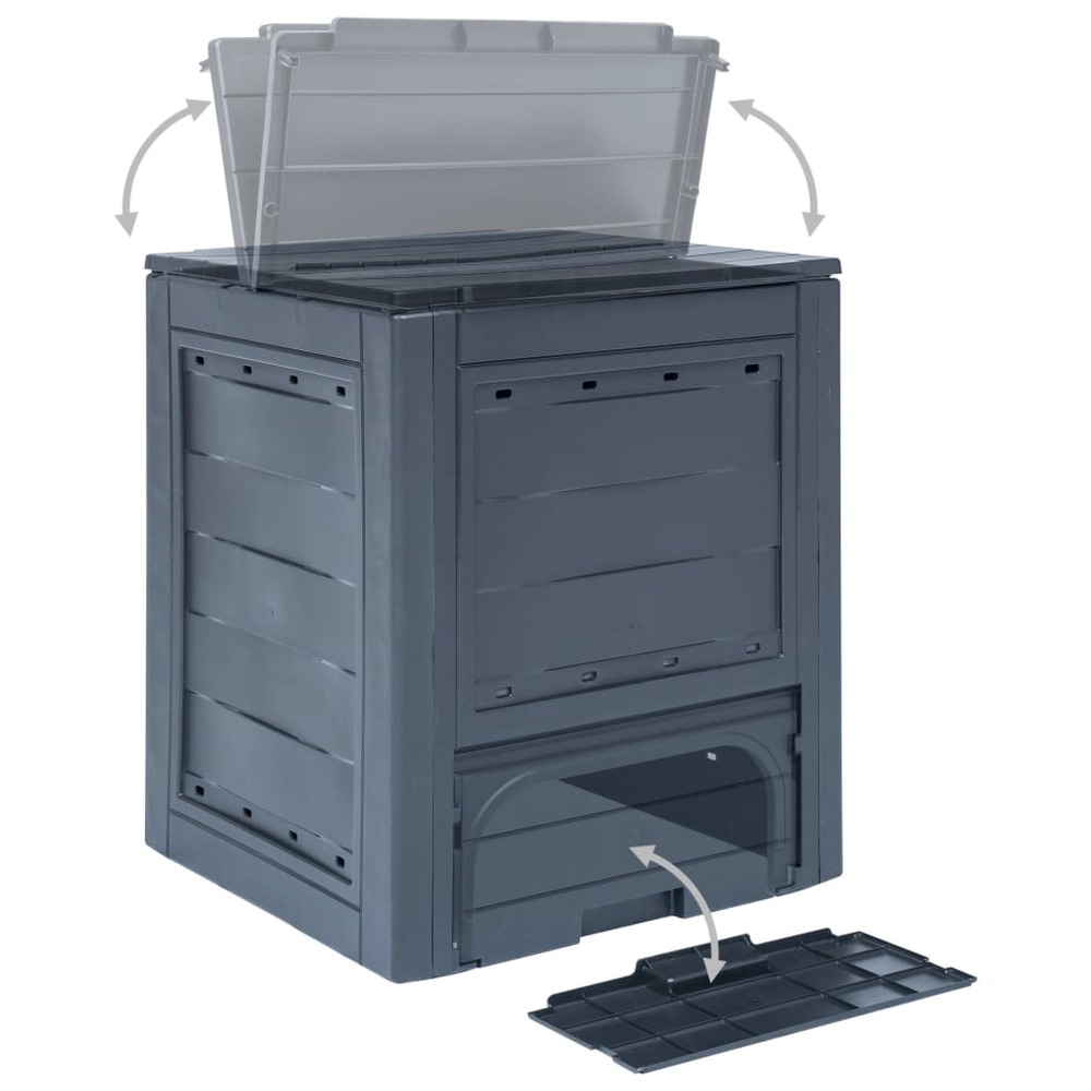 Composteurs de jardin 2 pcs gris 60x60x73 cm 520 l