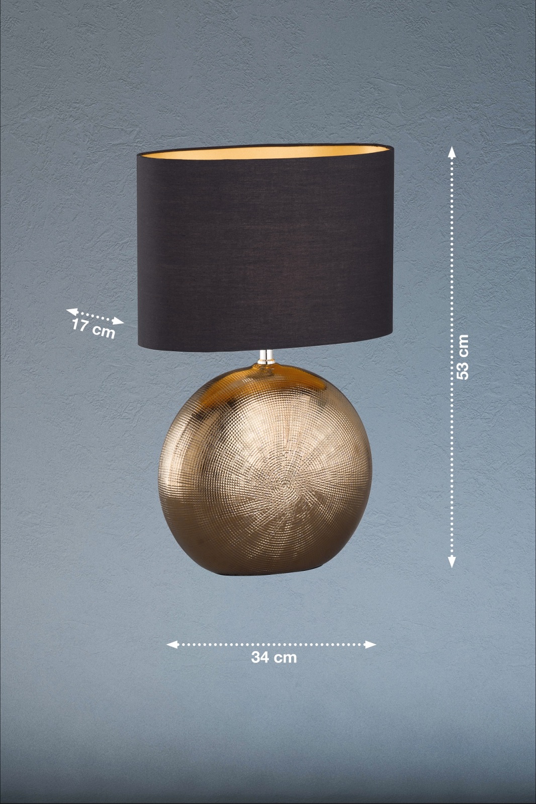Tischleuchte FORO - bronzefarben-schwarz - 53 cm