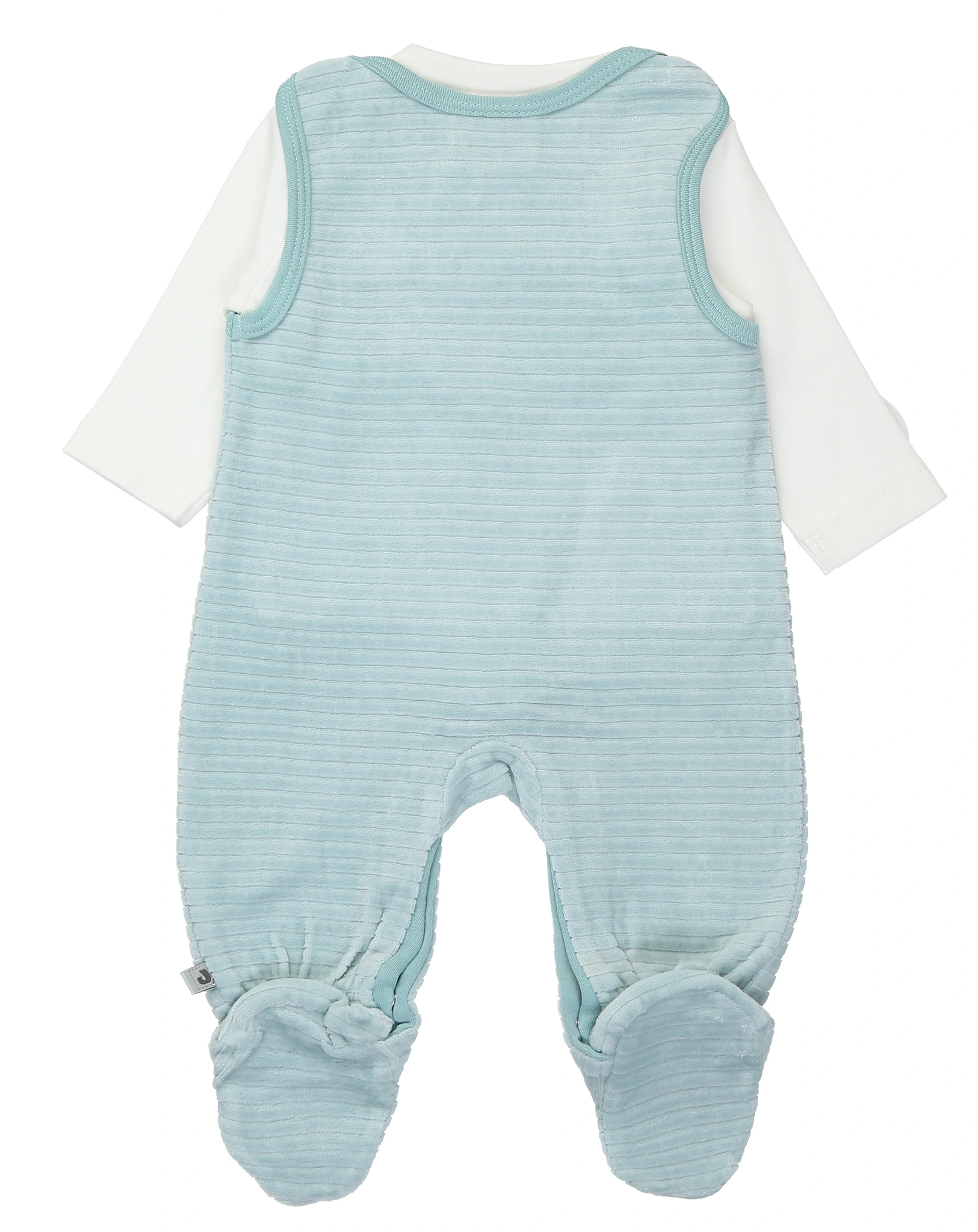 Nicki-Strampler BEST FRIENDS mit Langarmshirt in aqua/offwhite