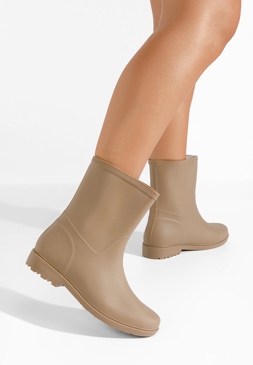 Bottines en caoutchouc kaki Themia