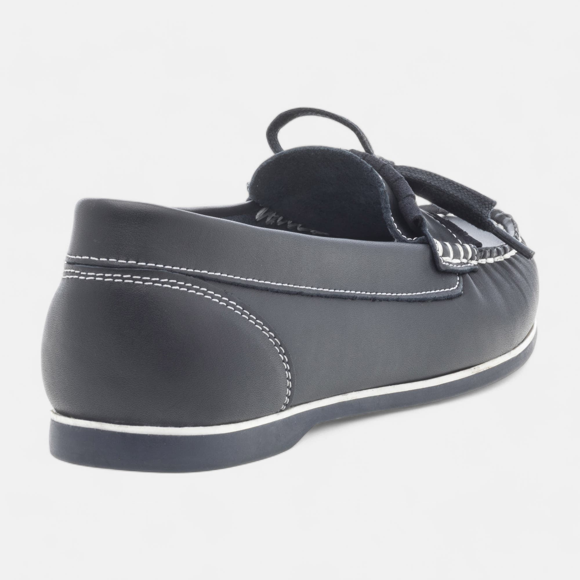 Mocassins Femme en cuir bleu marine