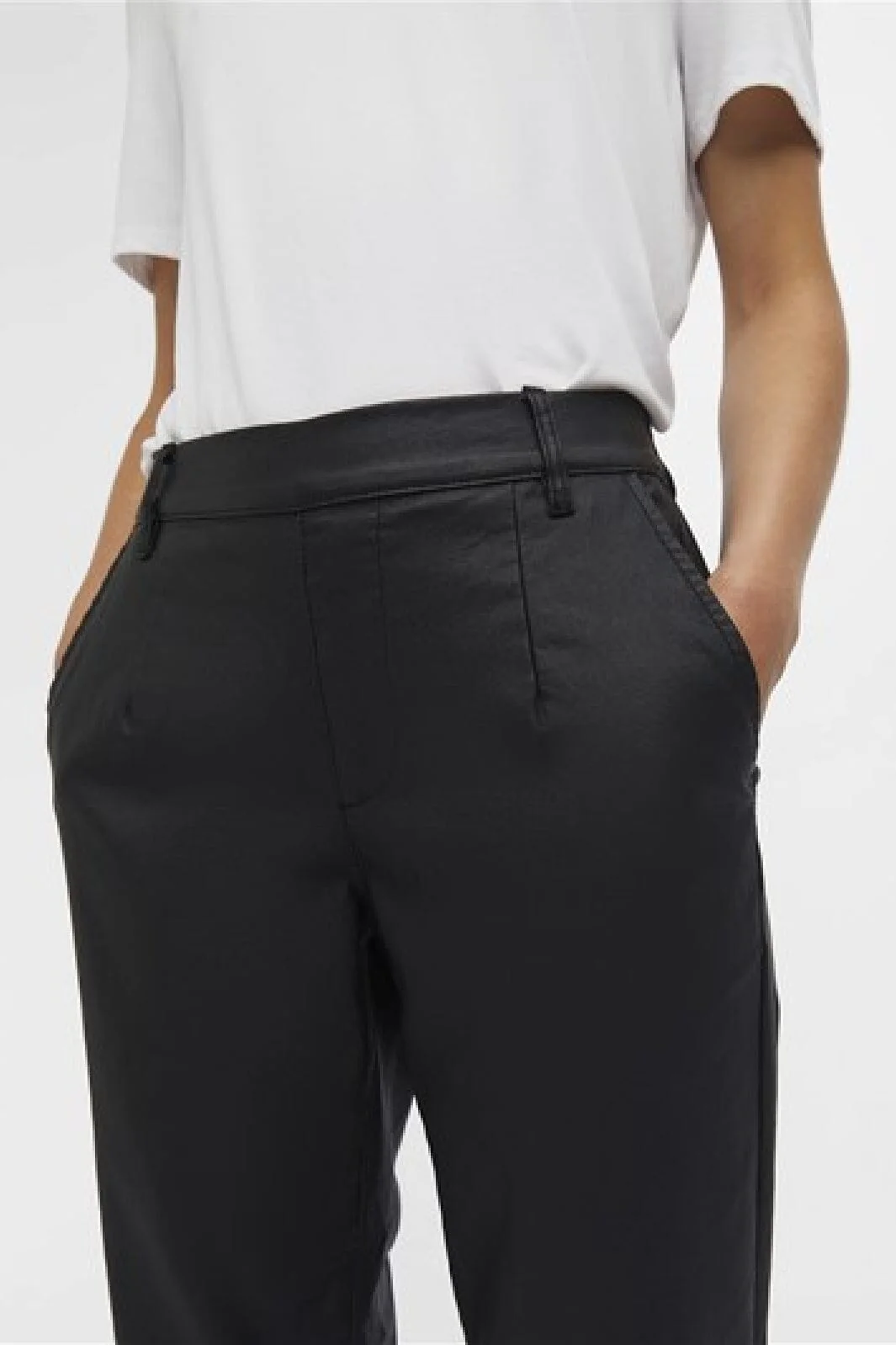 Object Objbelle Lisa Coated Pant 3556312 black