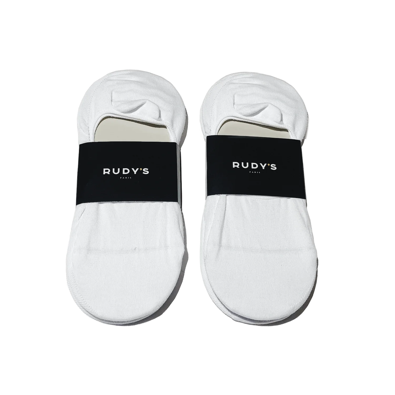 Pack de 2 chaussettes invisibles blanches
