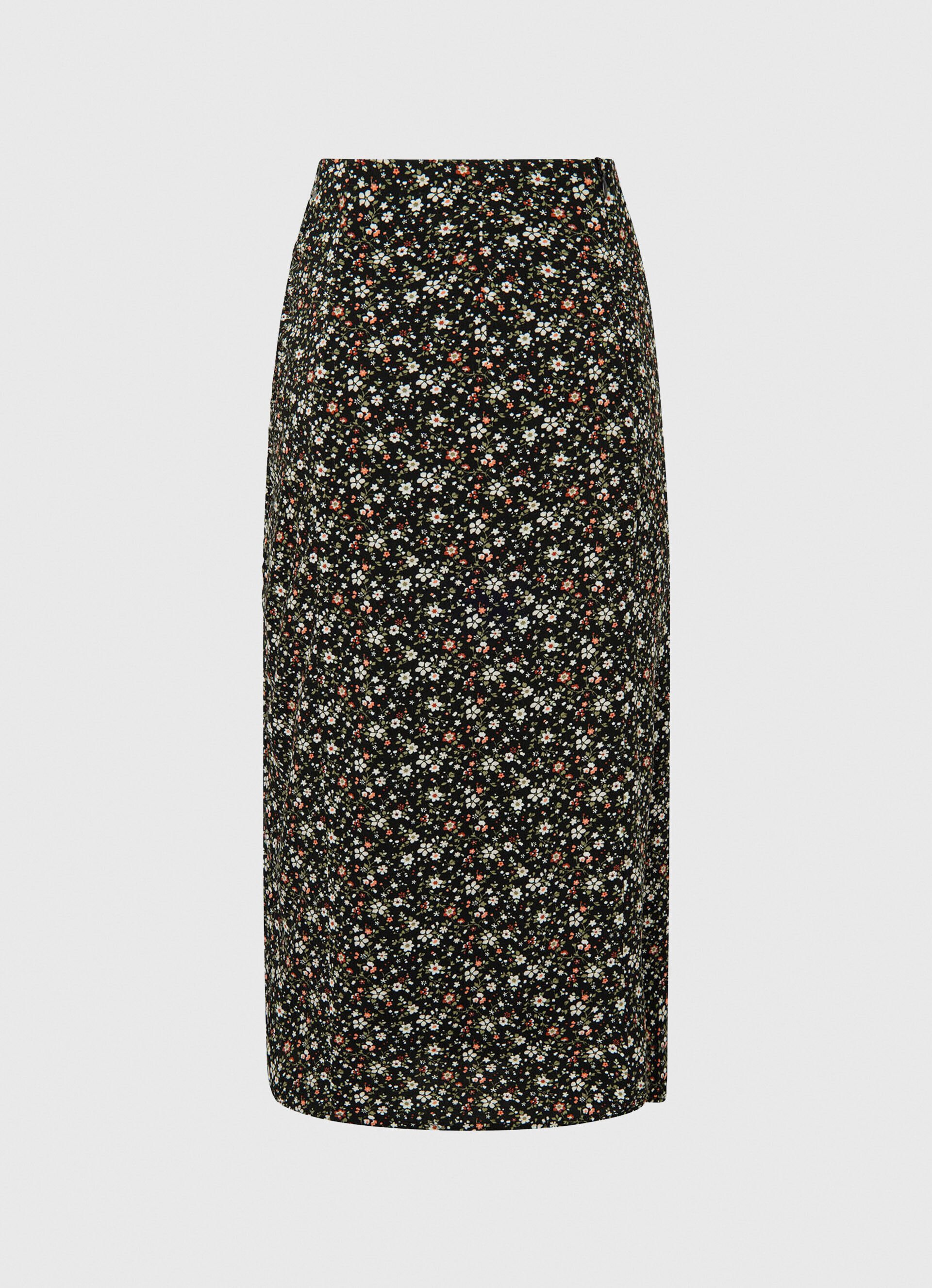 SAIA COM ESTAMPA FLORAL - multicolorida