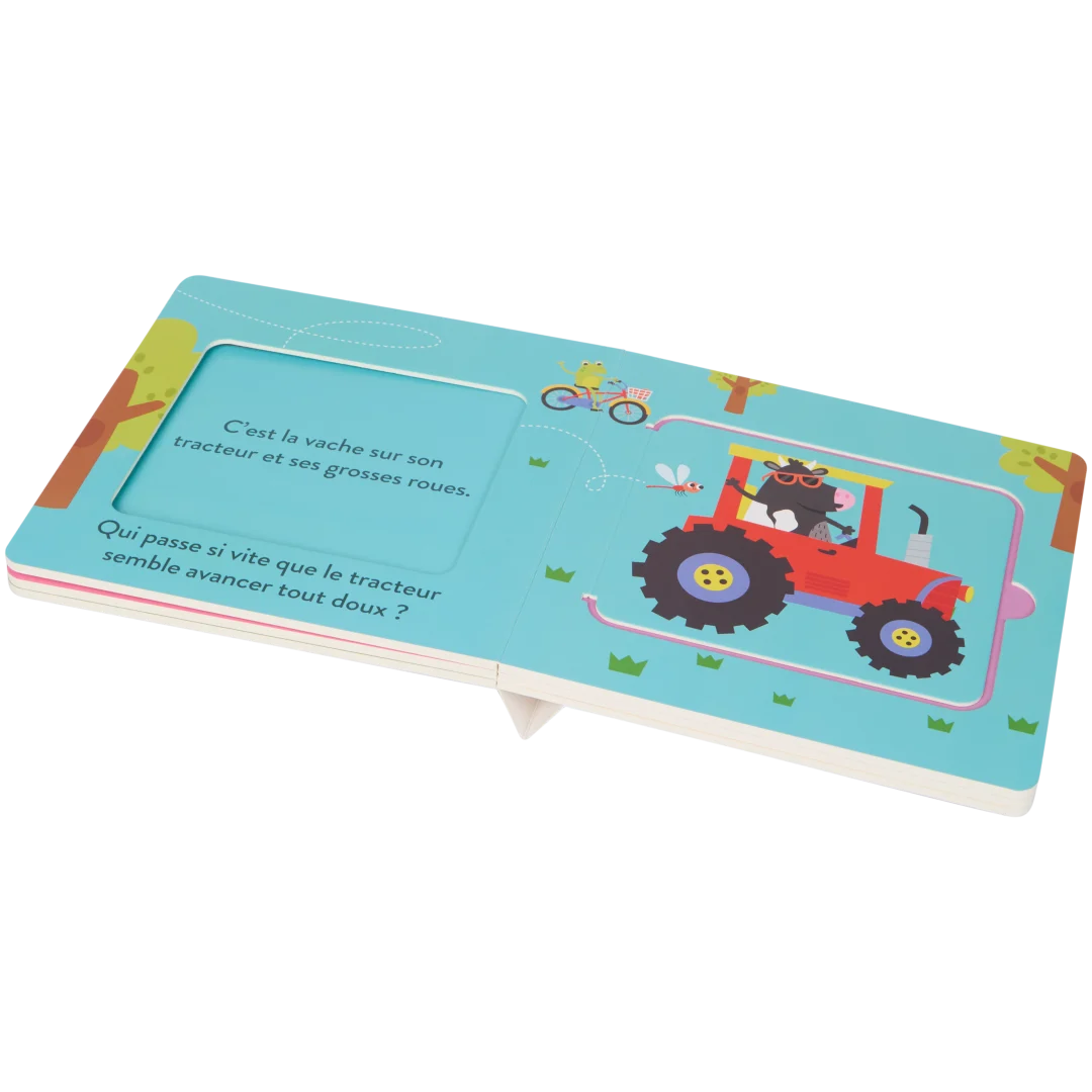 Livre pour enfants avec fenêtres coulissantes