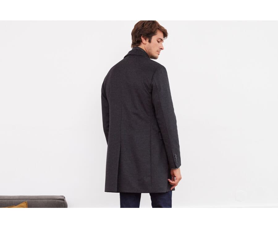 Manteau homme laine & cachemire hiver Gris Anthracite - HONORÉ II