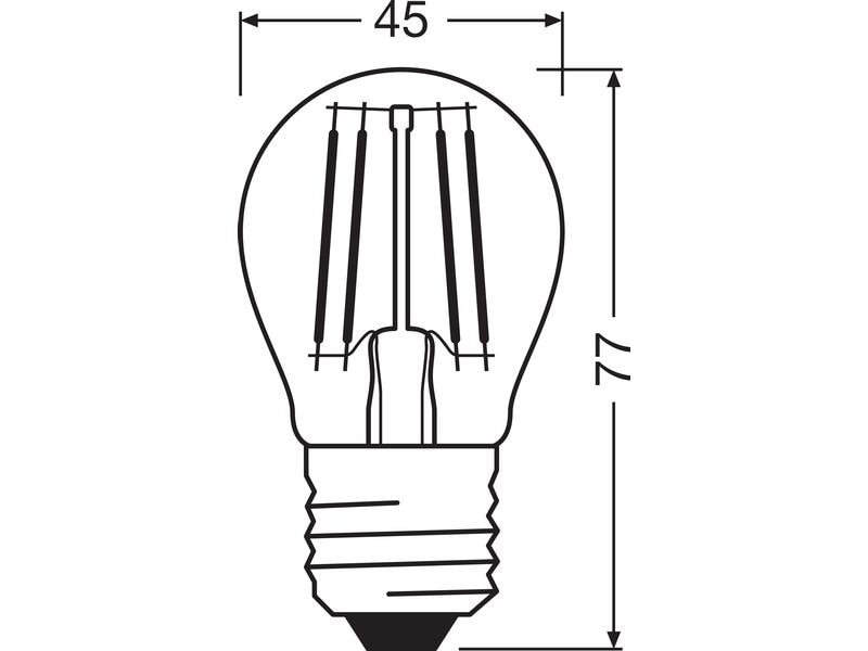 OSRAM Lampe Star Filament, 6W, E27 Warmweiss LED-Lampe