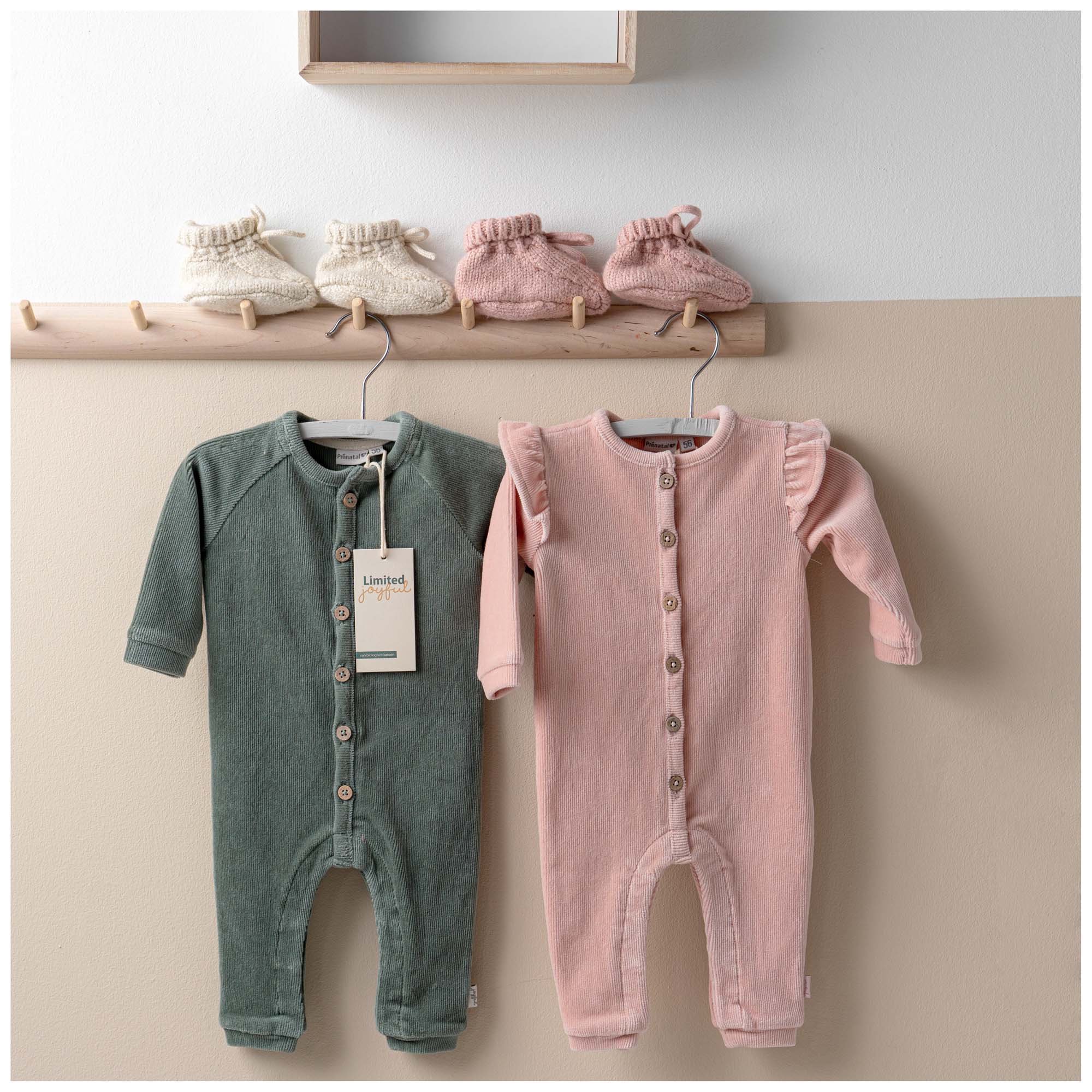 Prénatal newborn slofjes  roze