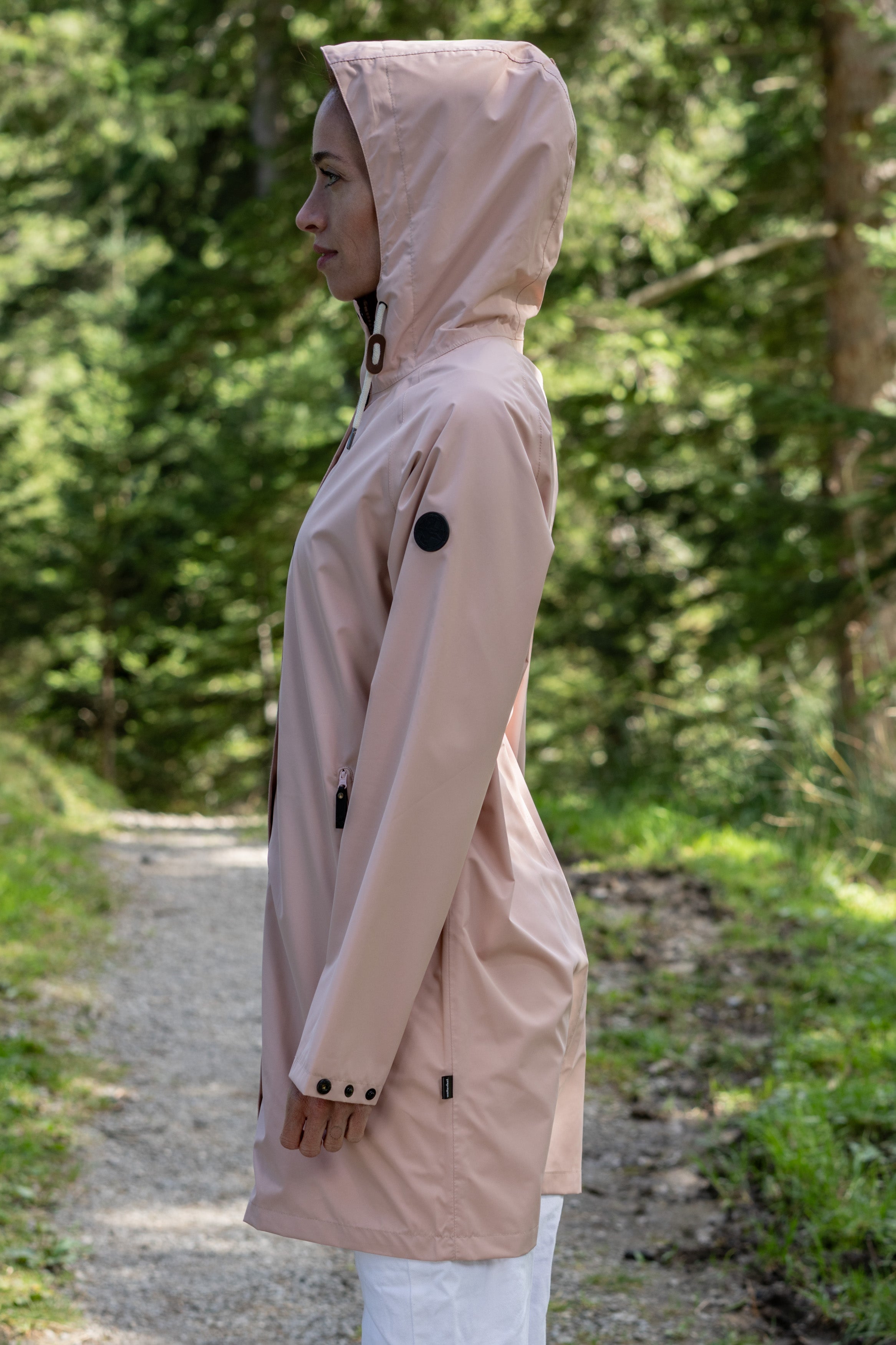 Frauen Regenmantel Travelcoat mahogany rose