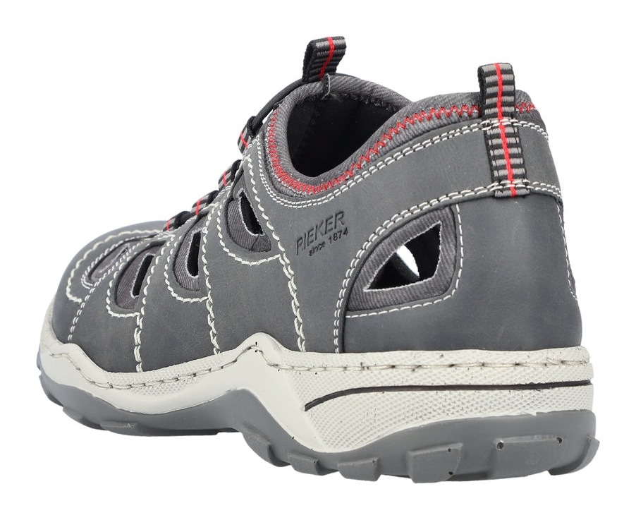 Rieker Slipper  Trekking Schuh, Sandale, Sommerschuh mit praktischem Gummizug