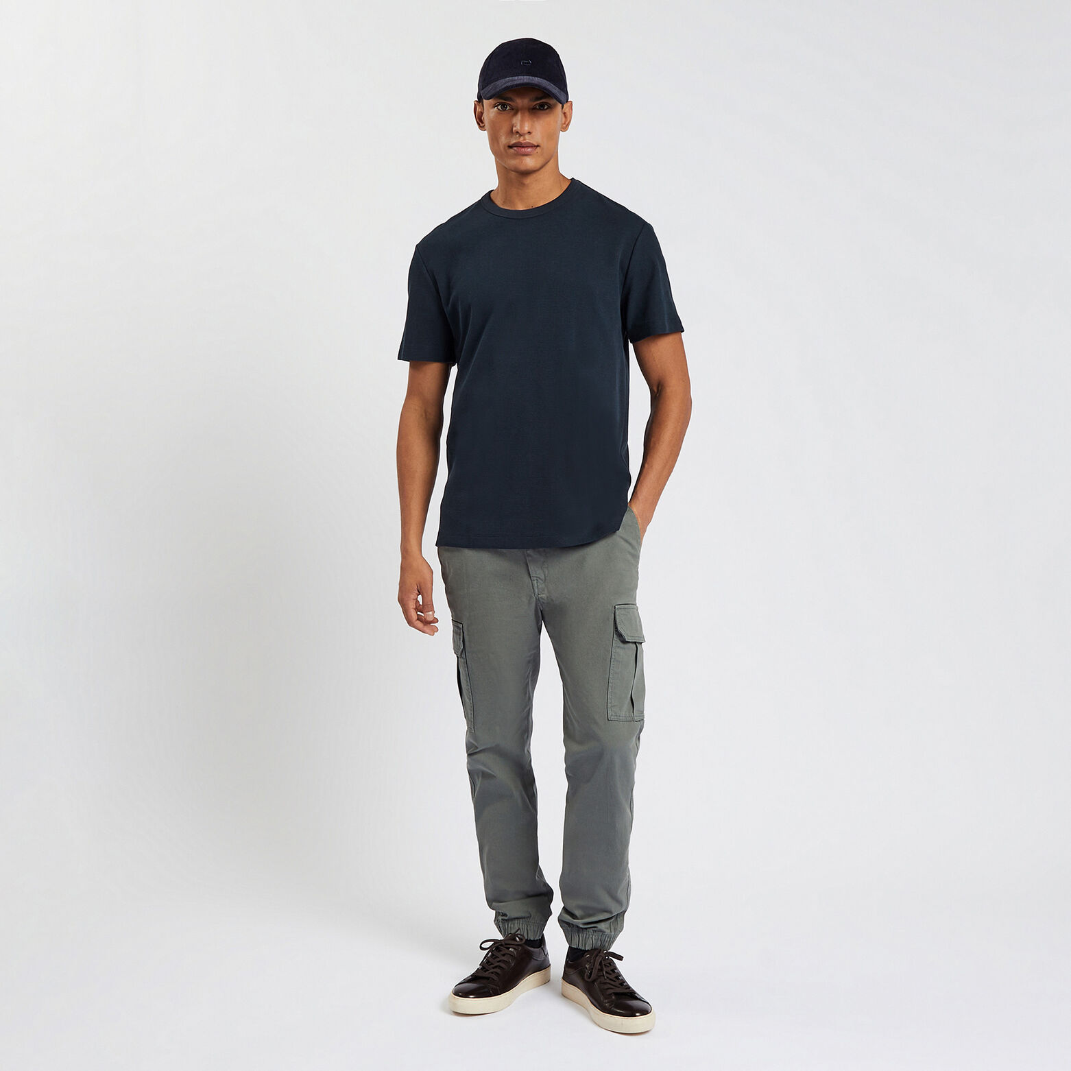 Tee shirt matière fantaisie Bleu foncé