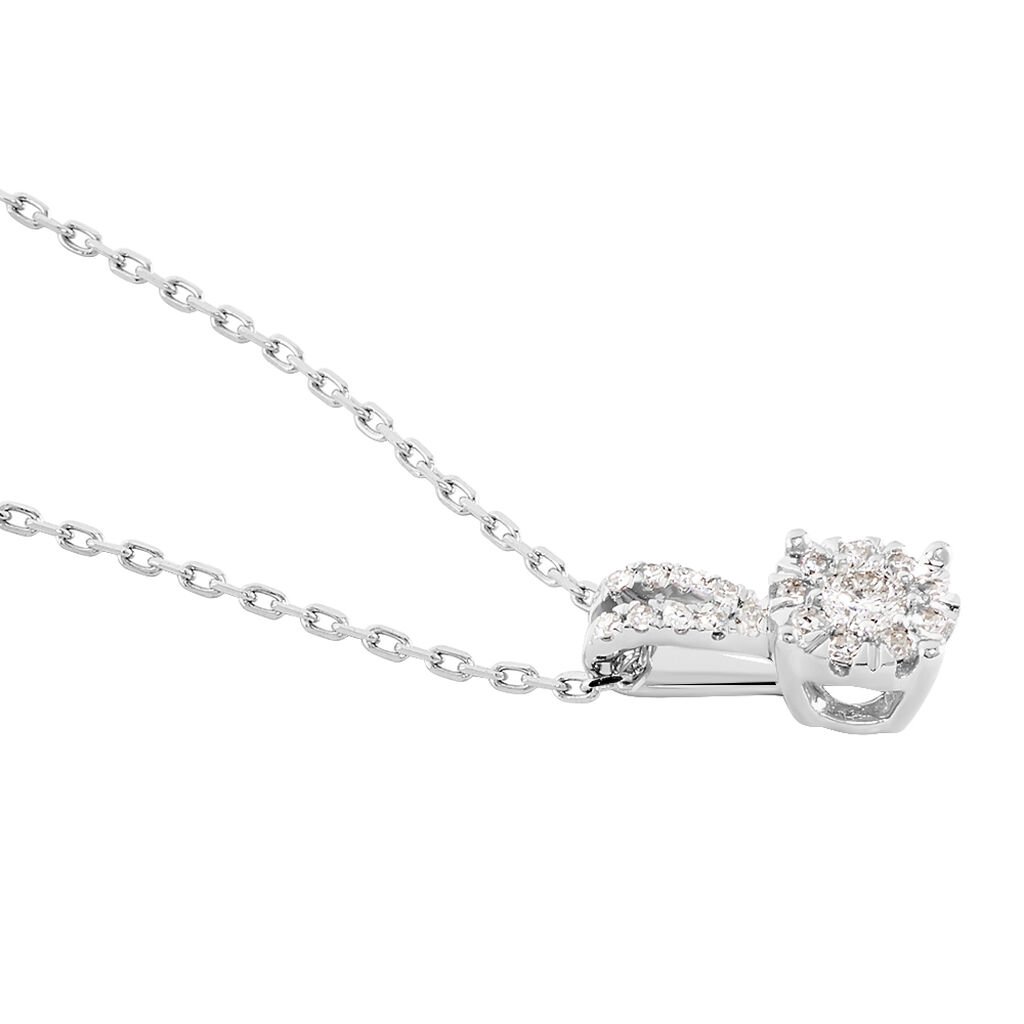 Collier Orphee Or Blanc Diamant