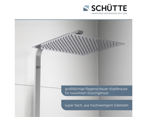 Douchekolom inclusief thermostaat, Schütte Ocean, chroomwit