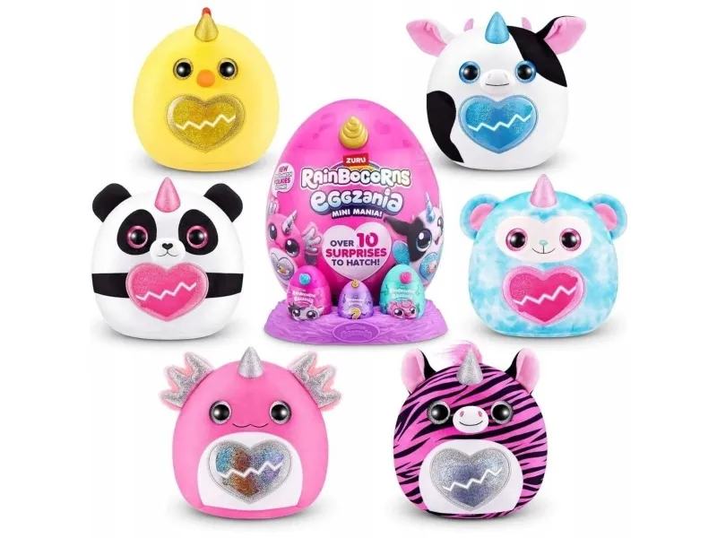 RAINBOCORNS plush toy with accessories Eggzania Mini,assort., 9296