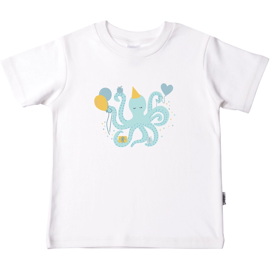Liliput T-Shirt blaue Krake weiß