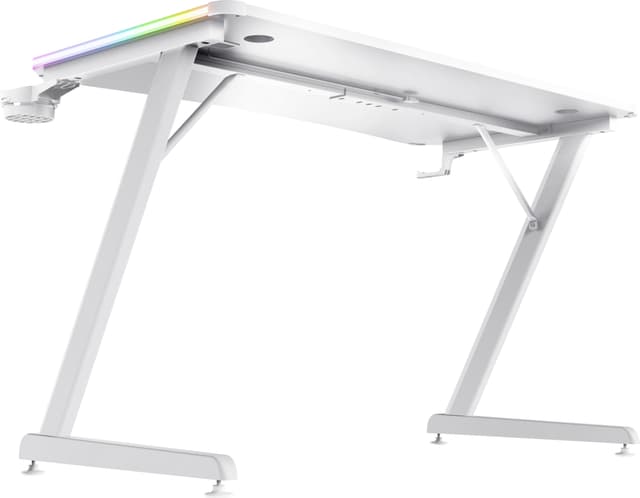 Trust GXT709 LUMINUS RGB gaming skrivebord (hvid)