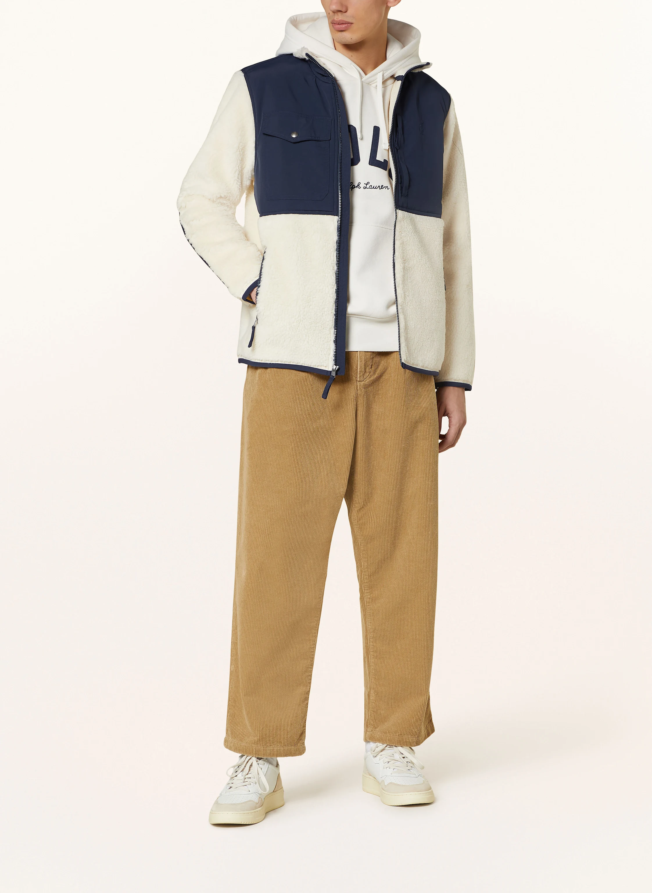 POLO RALPH LAUREN Teddyfell-Jacke im Materialmix