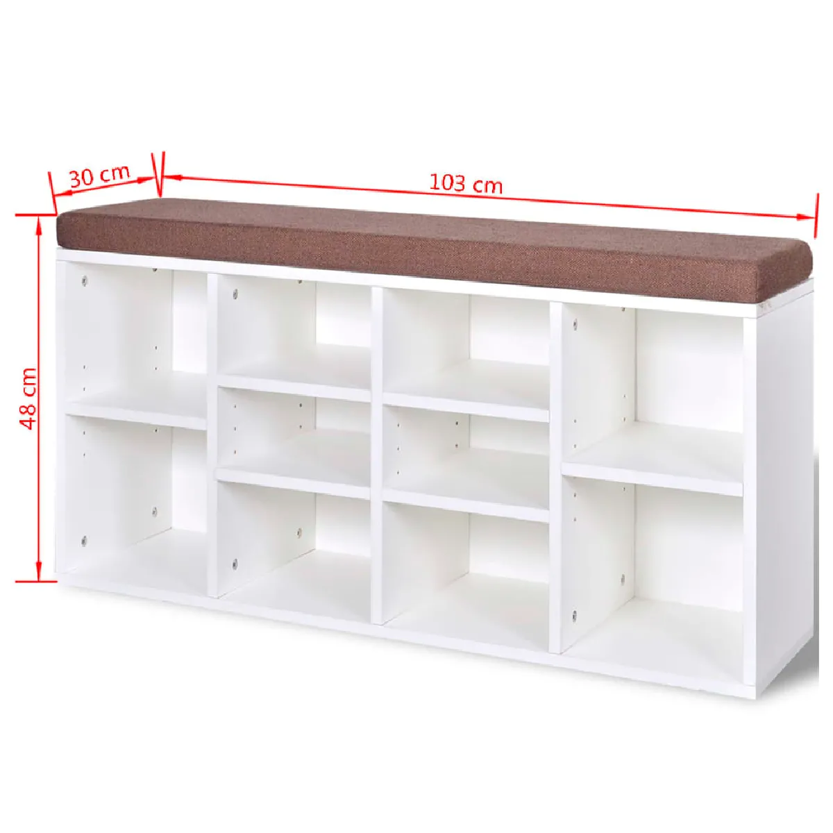 VidaXL Blanc et marron