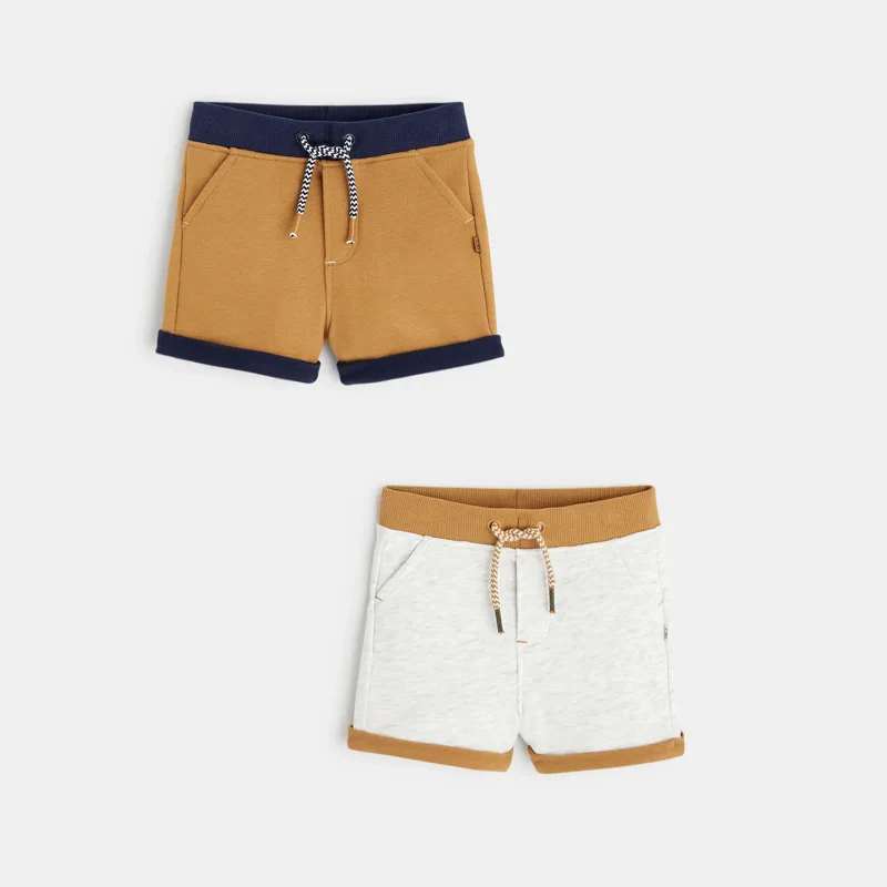 Short en molleton (lot de 2) gris bébé garçon Gris ou noir