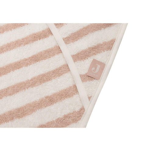 Cape de bain éponge 75x75cm Basic stripe - Wild rose - JOLLEIN