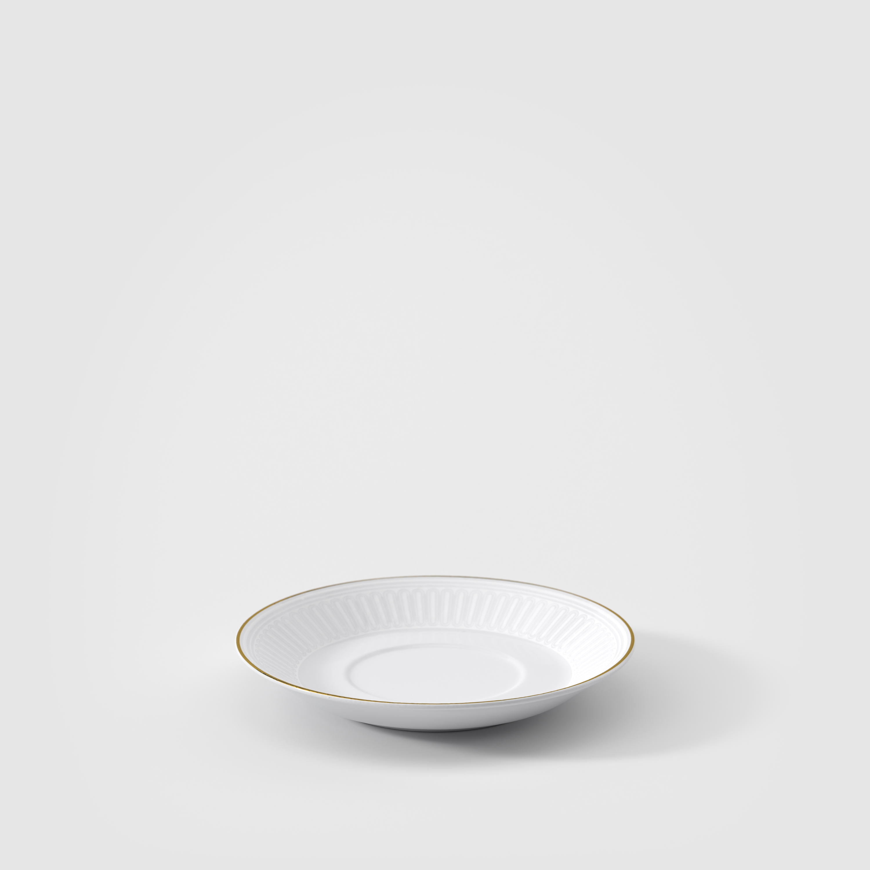 Chateau Septfontaines Espresso cup saucer White, 5'', Premium Bone Porcelain