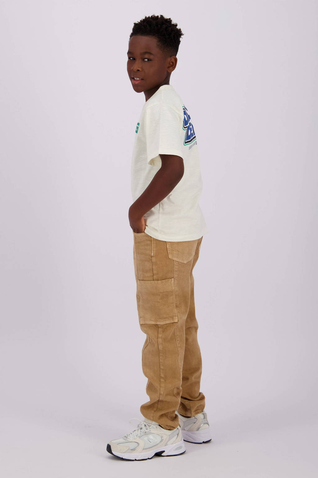 Vingino T-shirt Halton met backprint ecru
