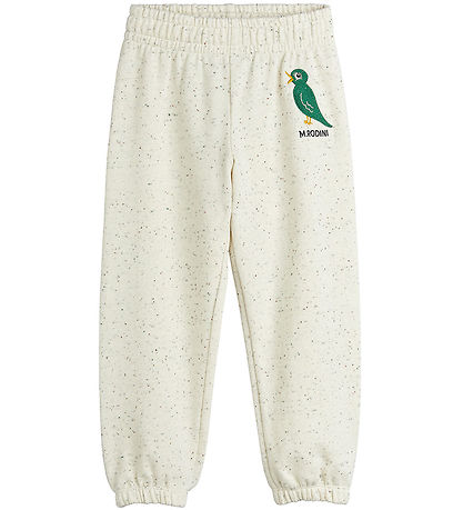 Mini Rodini Jogginghosen - Creme Meliert m. Vogel