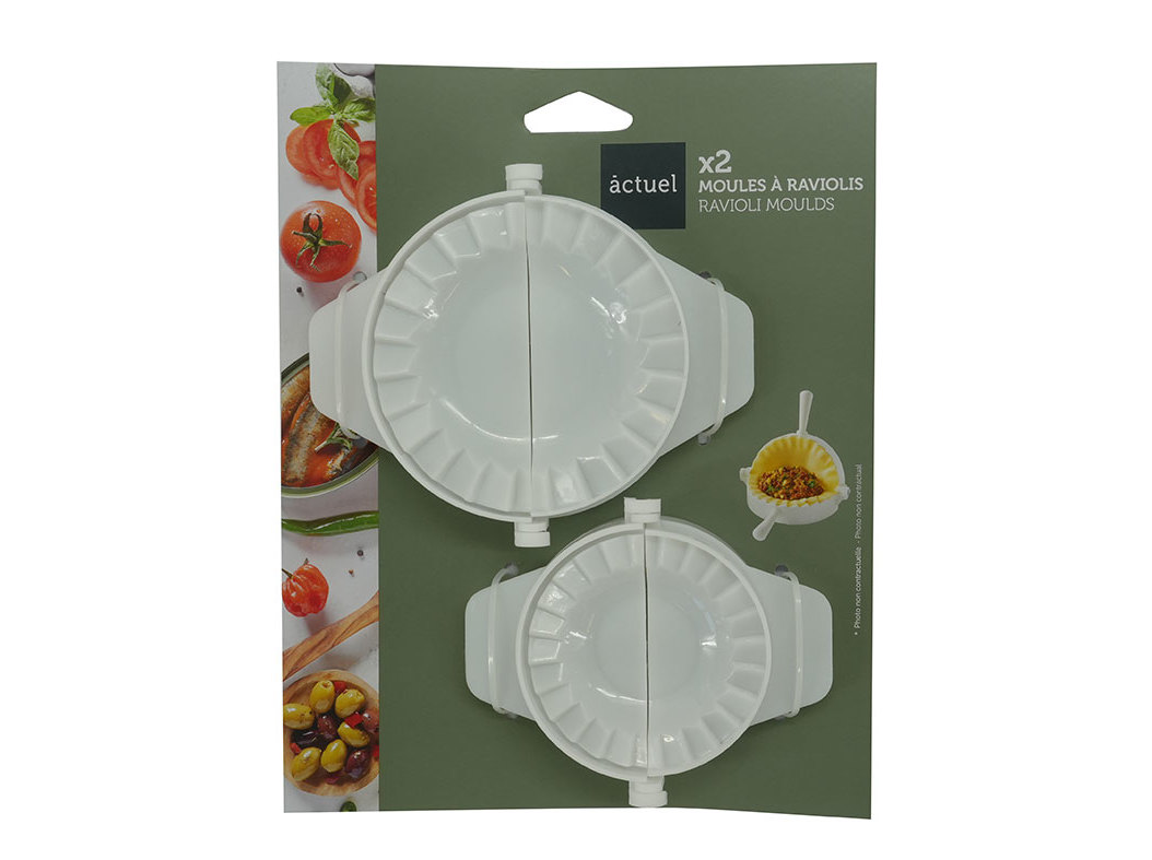 CONJUNTO 2 MOLDES PARA DUMPLINGS ACTUEL BRANCO EM PLÁSTICO