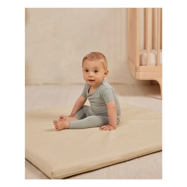 Quincy Mae T-Shirt et Legging à Carreaux Bamboo | Vert d'eau