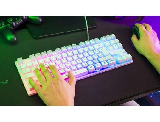 THE G-LAB - Clavier gamer KEYZ Caesium TKL blanc (FR)